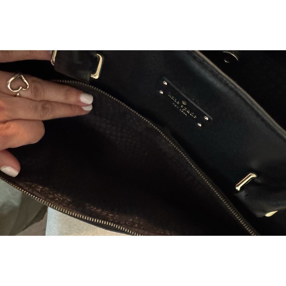 Kate Spade New York Maeve Grove Street Black Leather Tote - Picture 14 of 14